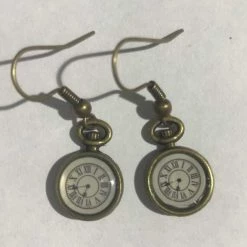 Hurly-Burly Mini Clock Face Earrings (C) Jewellery