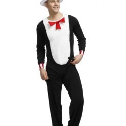 Malltop Adults Mens Cat In The Hat Costume