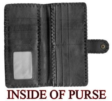 Hurly-Burly Stitched Tattoo Purse Bags & Wallets