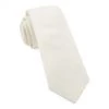 Annecart White Satin Skinny Neck Tie