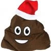 Trademart Celebrations Poop Emoji Christmas Plush Hat