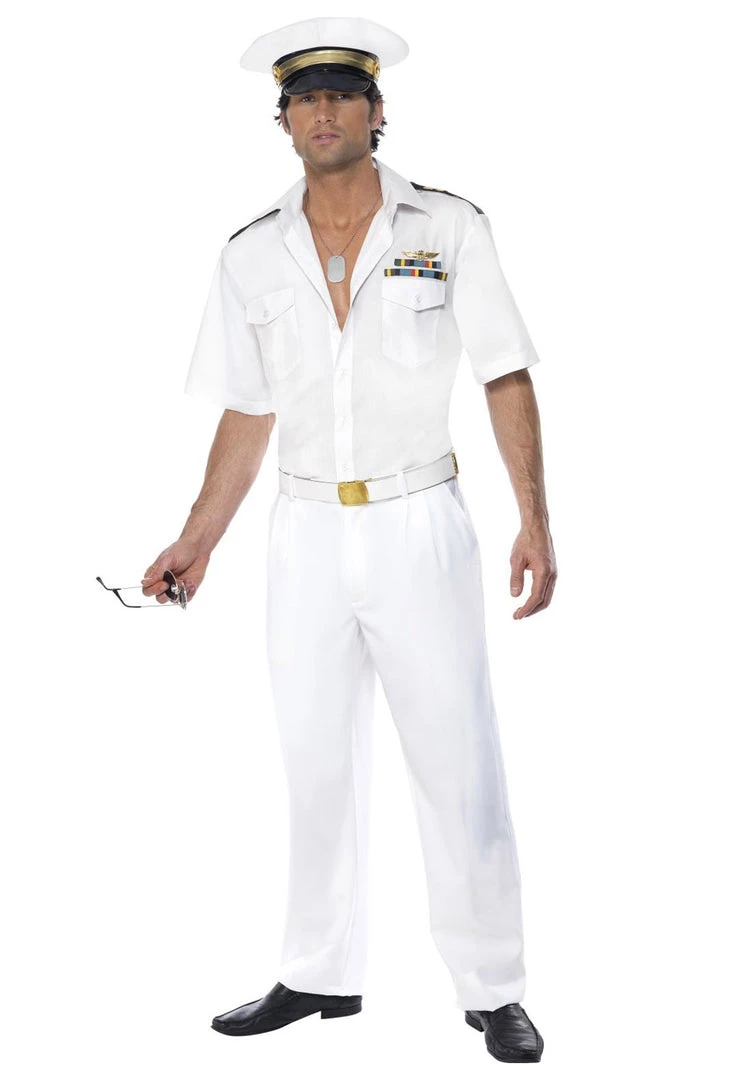 Smiffys Top Gun Captain Costume 80's - 90's Workout & Hiphop 3 Smiffys Top Gun Captain Costume 80's - 90's Workout & Hiphop