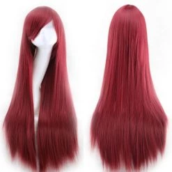 DHGate Auburn Red Long Straight Cosplay Wig Costume Accessories