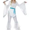 Smiffys White Super Trooper Costume 60's - 70's Disco & Hippie