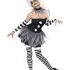 Smiffys Black & White Pierrot Clown Costume