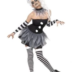 Smiffys Black & White Pierrot Clown Costume