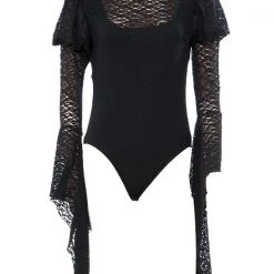 Rubies Women's Black Lace Bodysuit
