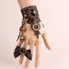 AnneCart Steampunk Black Lace Wrist & Ring Decoration (C) Adults