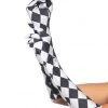 Leg Avenue Satin Harlequin Elbow Length Gloves