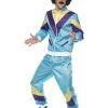 Smiffys Men's Blue 80's Work Out Shell Suit