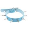 AnneCart Light Blue PU Leather Spiked Choker 1 AnneCart Light Blue PU Leather Spiked Choker
