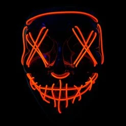 AnneCart Halloween Red The Purge Cross Eye Light Up Mask