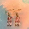 Hurly-Burly Pink And Clear Glitter Gummy Bear Earrings