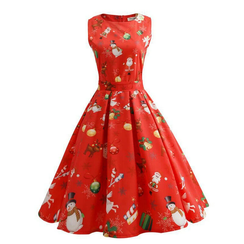 Hurly-Burly Red Printed Christmas Dress Celebrations 3 Hurly-Burly Red Printed Christmas Dress Celebrations