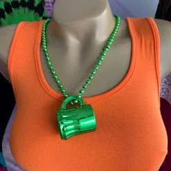 Hurly-Burly Saint Patrick's Day Shot Glass Necklace