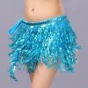 Best Dance Aqua Blue Sequin Wrap Around Skirt