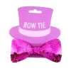 Trademart Neck Ties Hot Pink Sequin Bow Tie