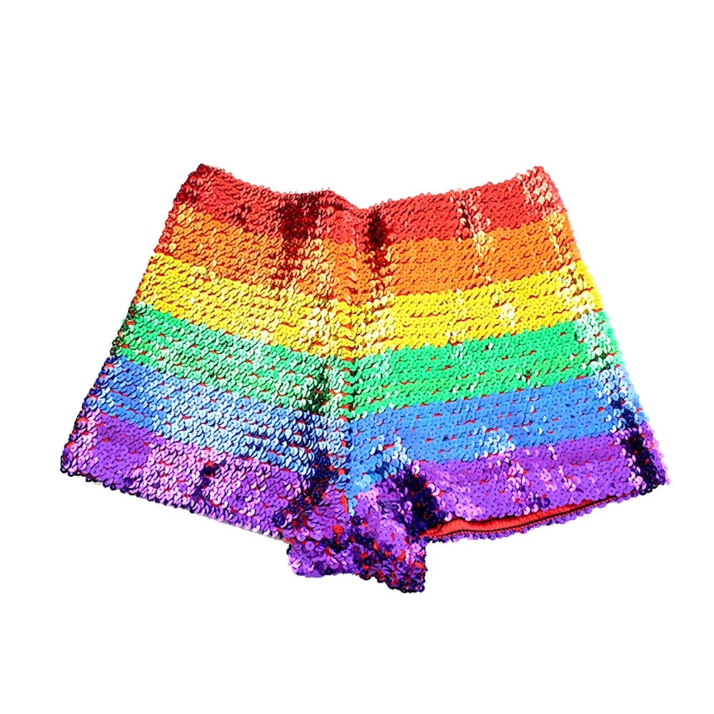 Trademart Rainbow Sequin Booty Shorts 3 Trademart Rainbow Sequin Booty Shorts
