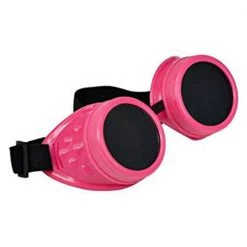 Malltop Neon Pink Steampunk Goggles