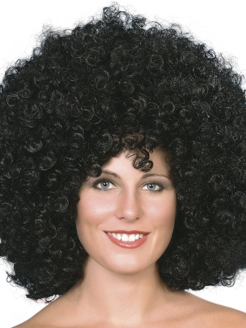 Smiffys 60's - 70's Disco & Hippie Black Mega Huge Afro Wig 4 Smiffys 60's - 70's Disco & Hippie Black Mega Huge Afro Wig
