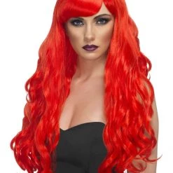 Smiffys Red Desire Fringe Wig Costume Accessories