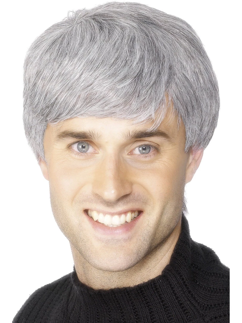 Smiffys Wigs Short Grey Guy Wig 3 Smiffys Wigs Short Grey Guy Wig