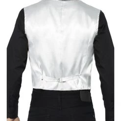 Smiffys Festival Wear Silver Sequin Waistcoat