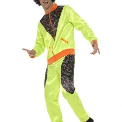 Smiffys 80's - 90's Workout & Hiphop Men's Retro 80's Neon Green Shell Suit 7 Smiffys 80's - 90's Workout & Hiphop Men's Retro 80's Neon Green Shell Suit