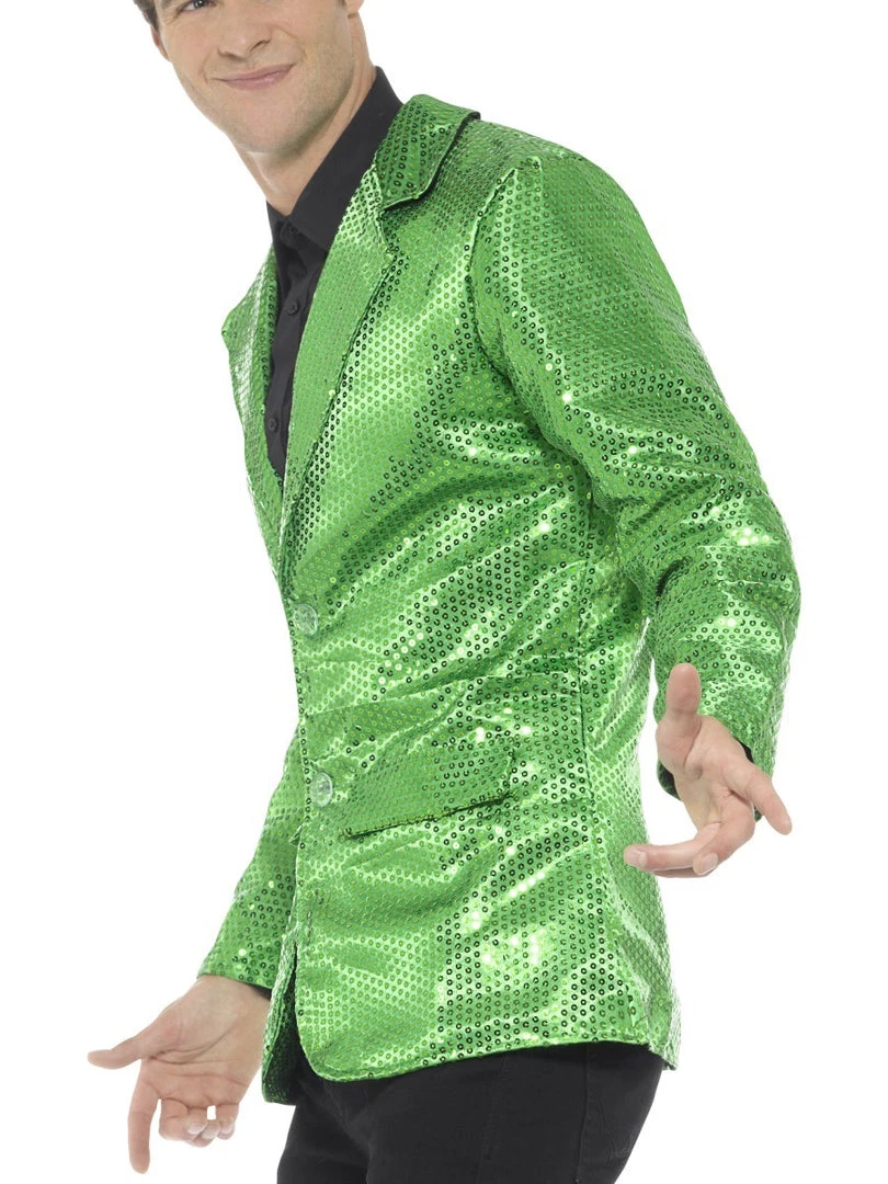 Smiffys Men's Green Sequin Jacket 4 Smiffys Men's Green Sequin Jacket