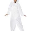 Smiffys White Rabbit Jumpsuit Costume