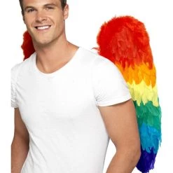 Carnival Pride Rainbow Feathered Wings