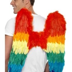 Carnival Pride Rainbow Feathered Wings
