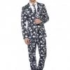 Hurly-Burly Printed Suits Skeleton Skull Stand Out Suit