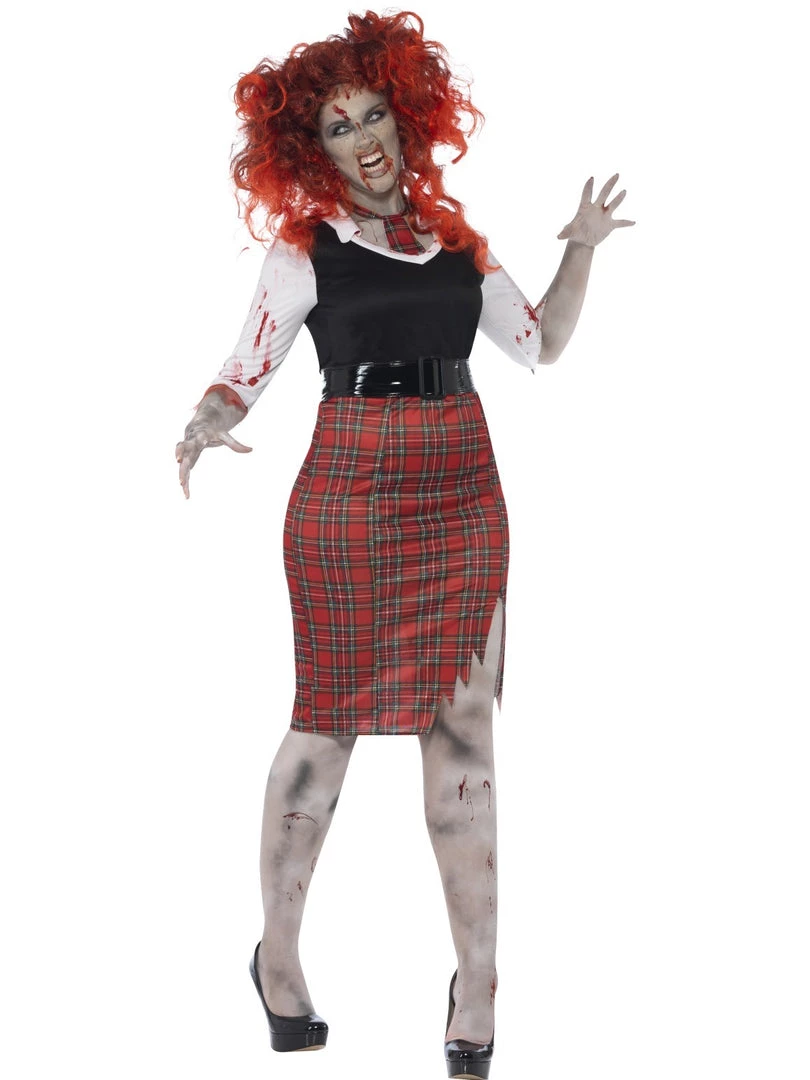 Smiffys Plus Size Zombie School Girl Costume Halloween 3 Smiffys Plus Size Zombie School Girl Costume Halloween