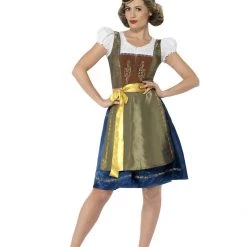 Smiffys Deluxe Gold Toned Dirndl Oktoberfest Costumes And Accessories