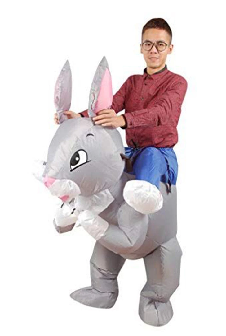 Annecart Celebrations Inflatable Grey Bunny Rabbit Costume 3 Annecart Celebrations Inflatable Grey Bunny Rabbit Costume