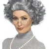 Smiffys Wigs Old Lady Wig Kit