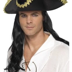 Smiffys Gold Trim Tricorn Hat