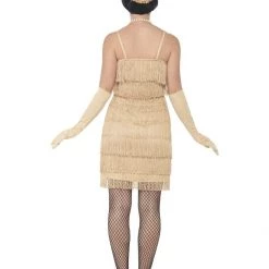 Smiffys Gold Fringed Flapper Dress 1920's Great Gatsby