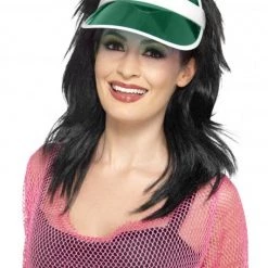 Smiffys 80's - 90's Workout & Hiphop Green Poker Visor
