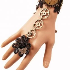 AnneCart Steampunk Flower Hand & Ring Decoration (E)