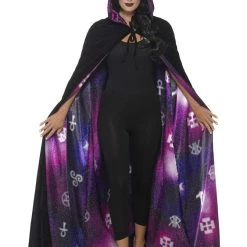 Smiffys Reversible Purple Ouija Witch Cape
