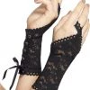 Smiffys Black Lace Glovettes Gloves
