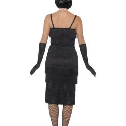 Hurly-Burly Long Black Flapper Costume