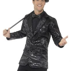 Smiffys Men's Black Sequin Jacket Jackets & Vests