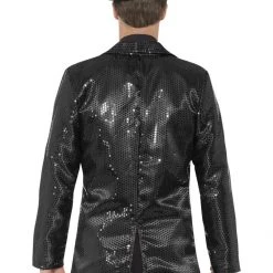 Smiffys Men's Black Sequin Jacket Jackets & Vests 7 Smiffys Men's Black Sequin Jacket Jackets & Vests