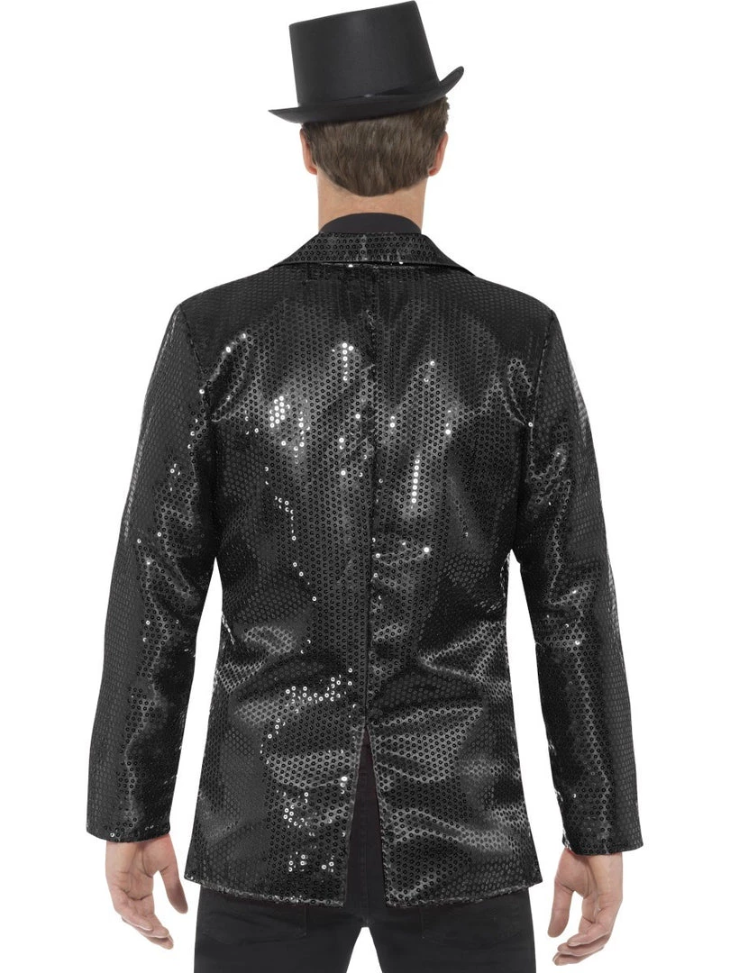 Smiffys Men's Black Sequin Jacket Jackets & Vests 5 Smiffys Men's Black Sequin Jacket Jackets & Vests
