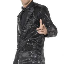 Smiffys Men's Black Sequin Jacket Jackets & Vests