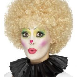 Smiffys Clown Neck Ruffle - Black