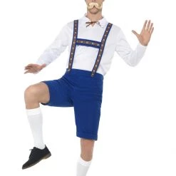 Smiffys Men's Blue Lederhosen Oktoberfest Costumes And Accessories